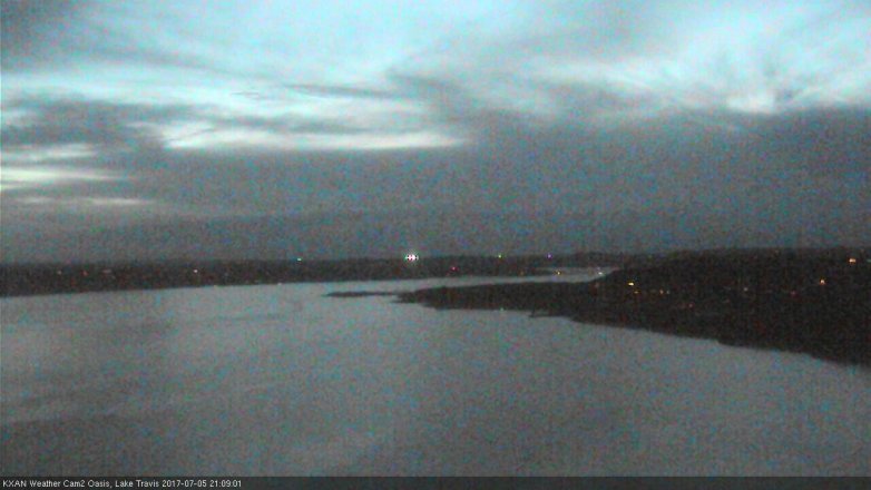 Lake Travis webcam, July 5, 2017 8:25 PM CT