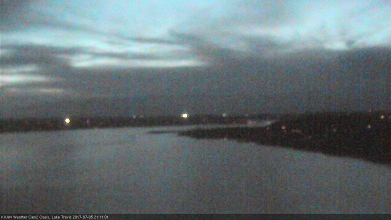 Lake Travis webcam, July 5, 2017 8:30 PM CT