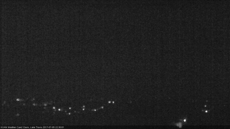Lake Travis webcam, July 5, 2017 9:55 PM CT