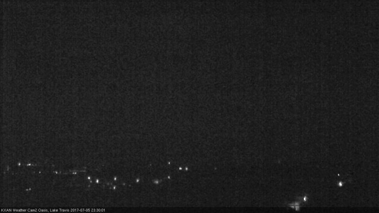 Lake Travis webcam, July 5, 2017 10:50 PM CT