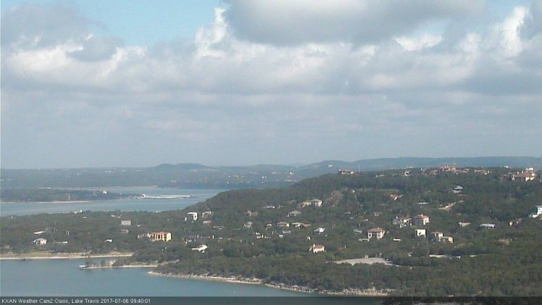 Lake Travis webcam, July 6, 2017 9:00 AM CT