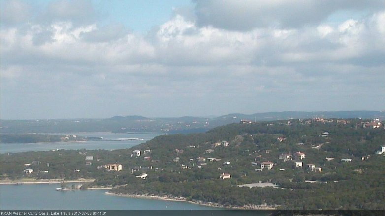 Lake Travis webcam, July 6, 2017 9:10 AM CT