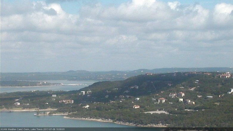 Lake Travis webcam, July 6, 2017 9:15 AM CT