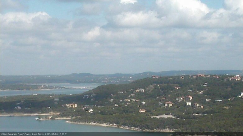 Lake Travis webcam, July 6, 2017 9:20 AM CT
