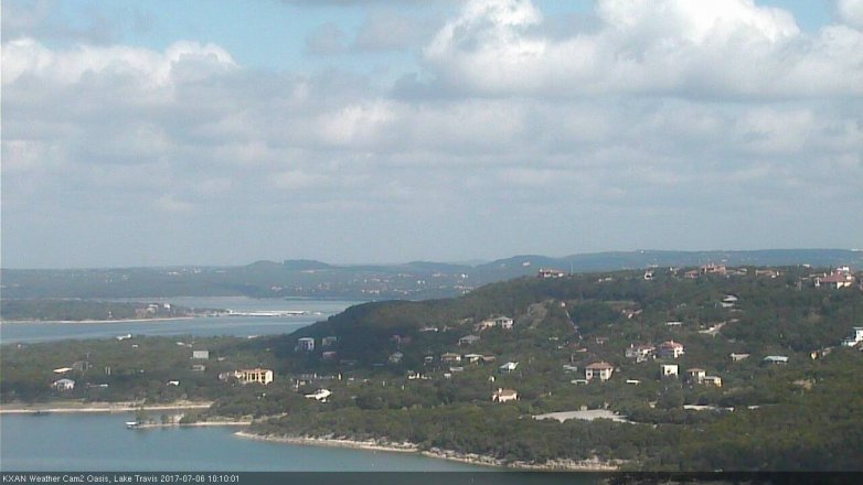 Lake Travis webcam, July 6, 2017 9:30 AM CT