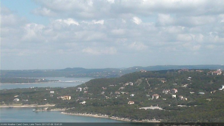 Lake Travis webcam, July 6, 2017 9:50 AM CT