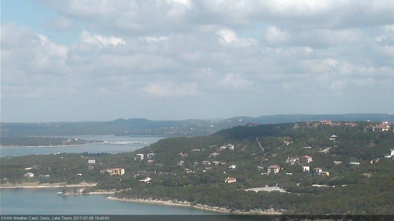 Lake Travis webcam, July 6, 2017 10:05 AM CT