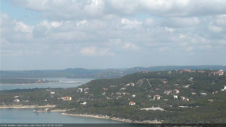 Lake Travis webcam, July 6, 2017 10:10 AM CT