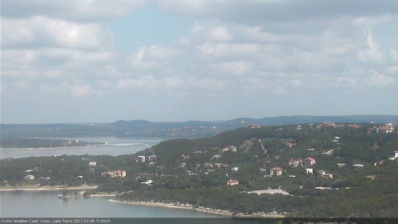 Lake Travis webcam, July 6, 2017 10:15 AM CT