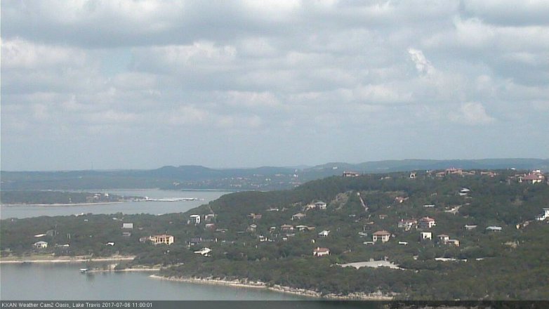 Lake Travis webcam, July 6, 2017 10:20 AM CT
