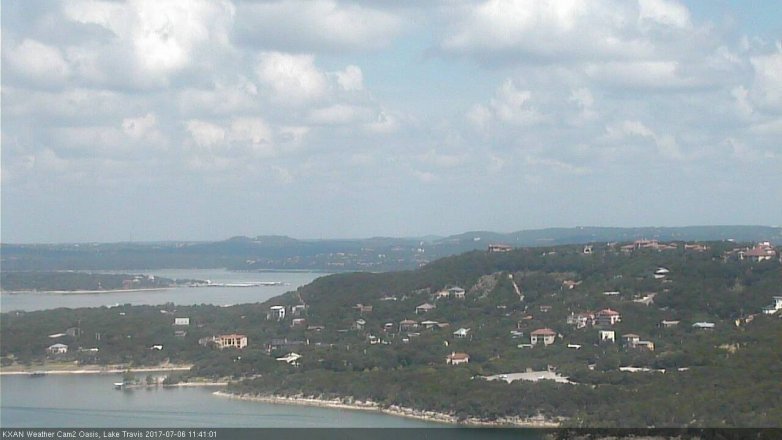 Lake Travis webcam, July 6, 2017 10:45 AM CT