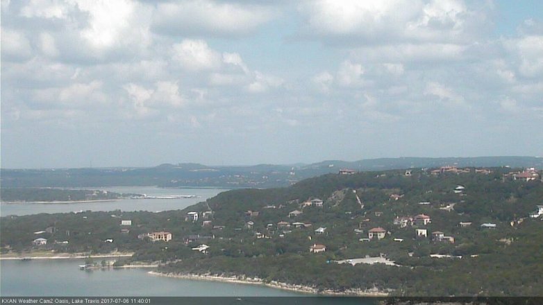Lake Travis webcam, July 6, 2017 10:55 AM CT