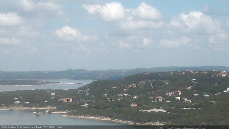 Lake Travis webcam, July 6, 2017 11:00 AM CT