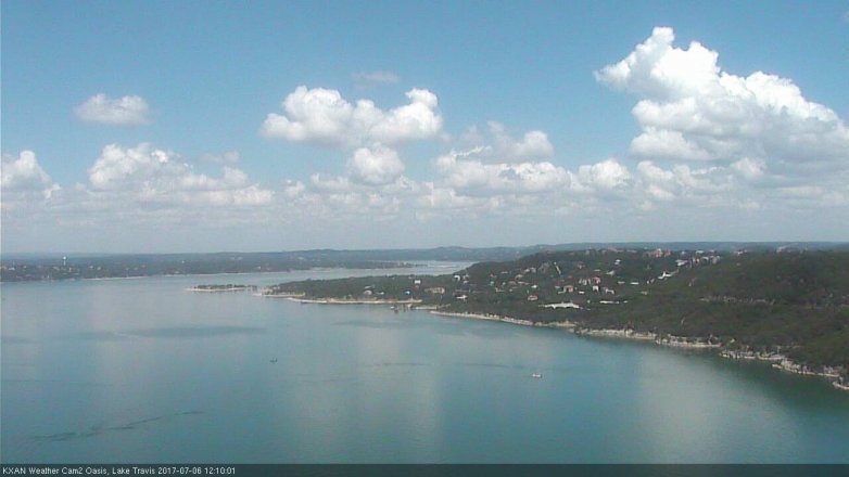 Lake Travis webcam, July 6, 2017 11:30 AM CT