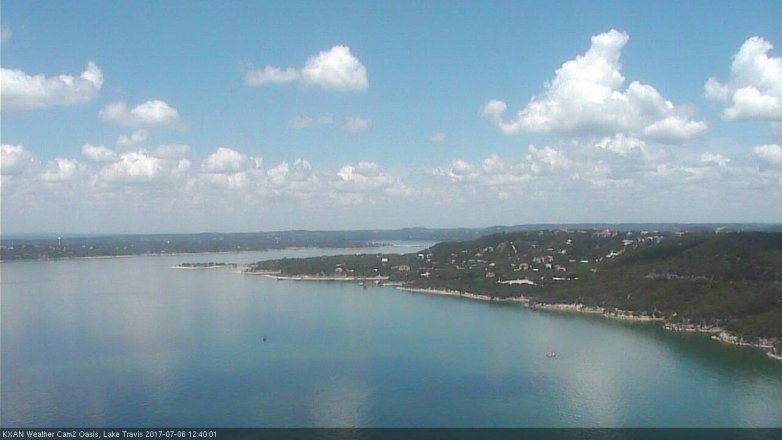 Lake Travis webcam, July 6, 2017 11:45 AM CT