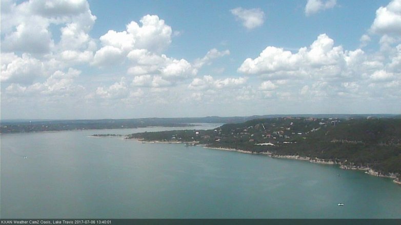 Lake Travis webcam, July 6, 2017 12:45 PM CT