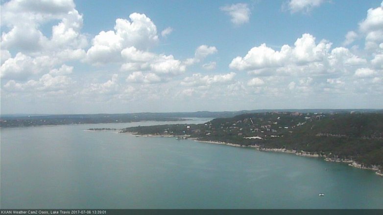 Lake Travis webcam, July 6, 2017 12:55 PM CT