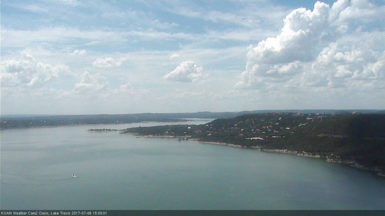 Lake Travis webcam, July 6, 2017 2:25 PM CT