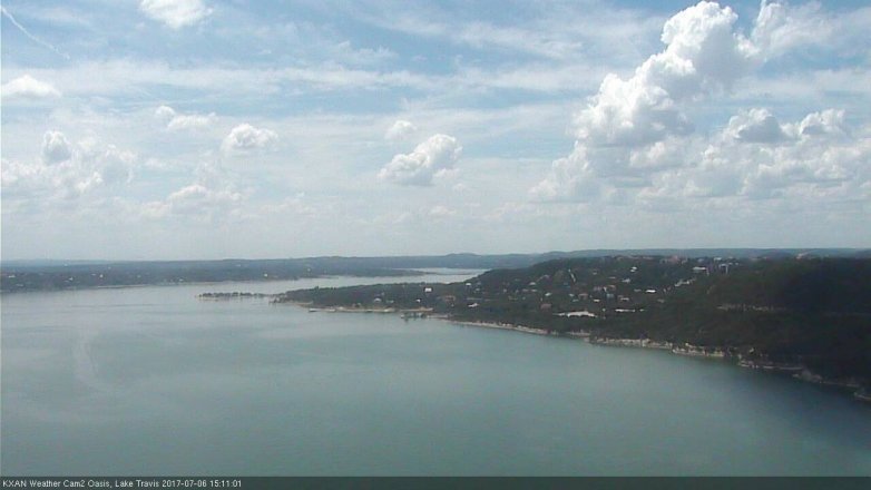 Lake Travis webcam, July 6, 2017 2:40 PM CT