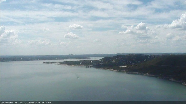 Lake Travis webcam, July 6, 2017 2:45 PM CT