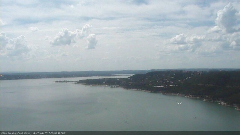 Lake Travis webcam, July 6, 2017 3:05 PM CT