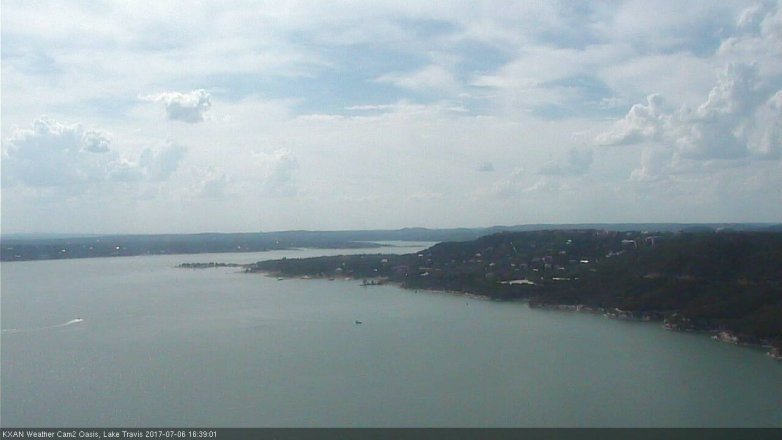 Lake Travis webcam, July 6, 2017 3:50 PM CT