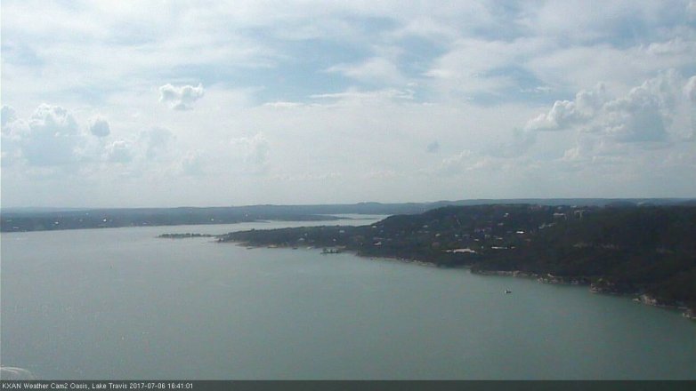 Lake Travis webcam, July 6, 2017 4:10 PM CT