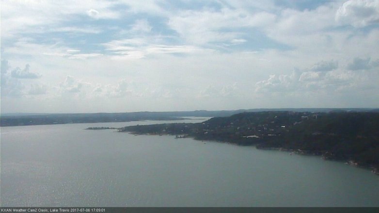 Lake Travis webcam, July 6, 2017 4:30 PM CT