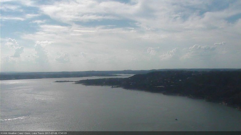 Lake Travis webcam, July 6, 2017 4:55 PM CT