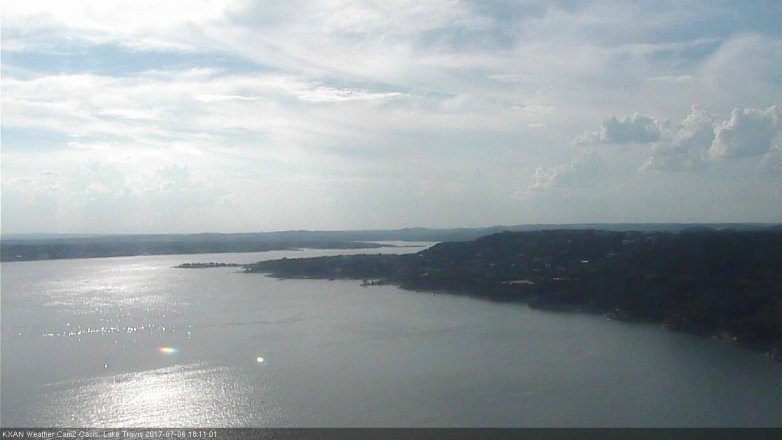 Lake Travis webcam, July 6, 2017 5:15 PM CT
