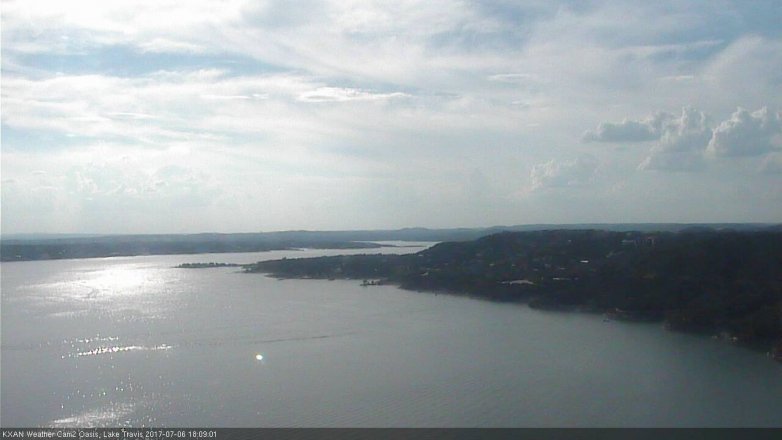 Lake Travis webcam, July 6, 2017 5:30 PM CT
