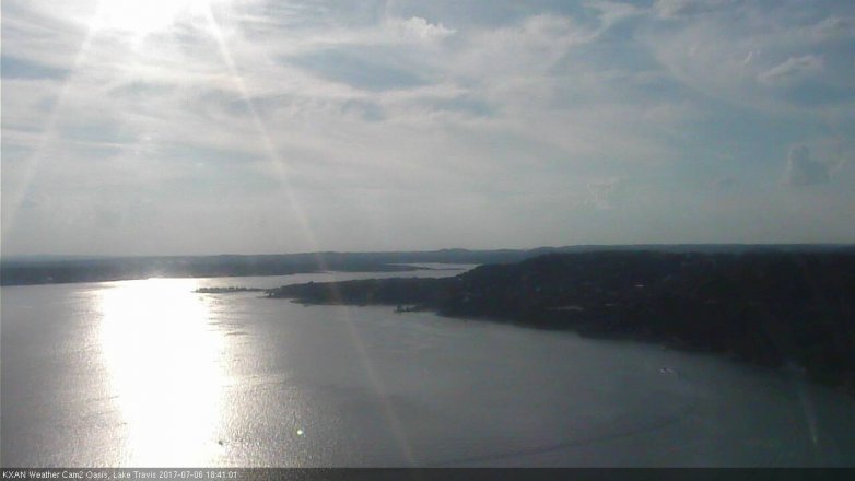 Lake Travis webcam, July 6, 2017 5:45 PM CT