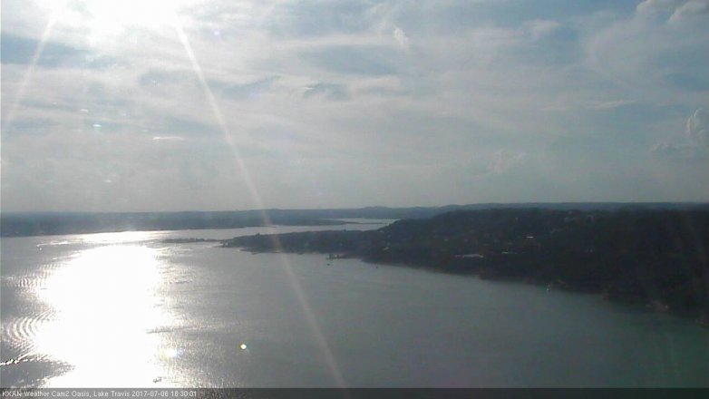 Lake Travis webcam, July 6, 2017 6:00 PM CT