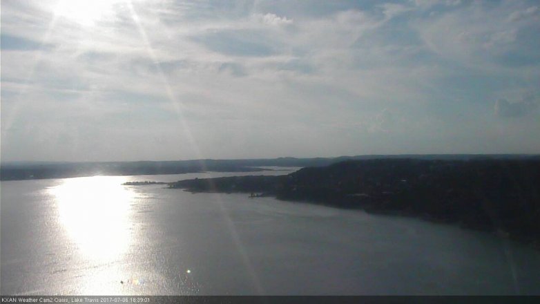 Lake Travis webcam, July 6, 2017 6:05 PM CT