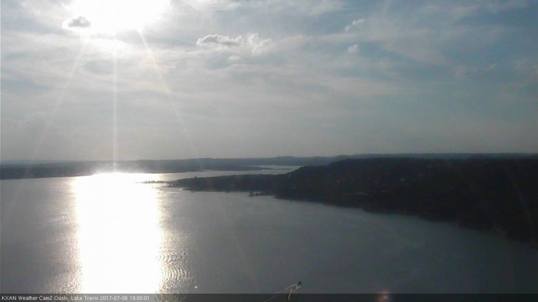 Lake Travis webcam, July 6, 2017 6:10 PM CT