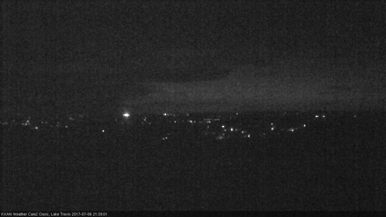 Lake Travis webcam, July 6, 2017 8:45 PM CT