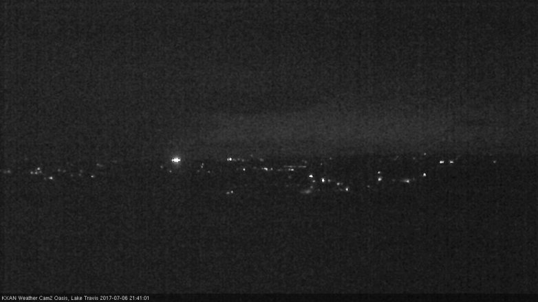 Lake Travis webcam, July 6, 2017 9:10 PM CT