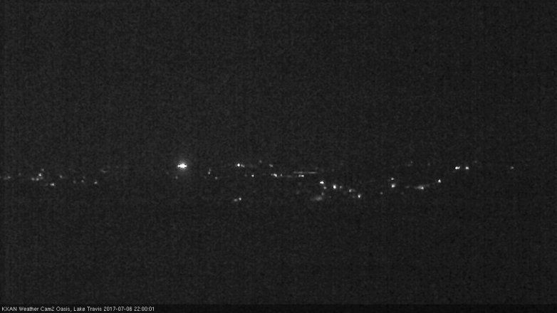 Lake Travis webcam, July 6, 2017 9:15 PM CT