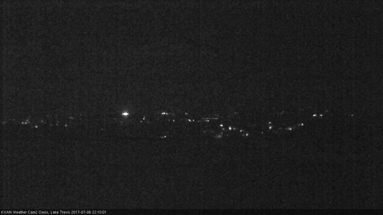 Lake Travis webcam, July 6, 2017 9:25 PM CT