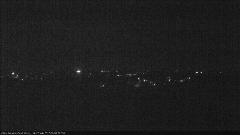 Lake Travis webcam, July 6, 2017 9:30 PM CT
