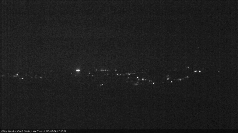 Lake Travis webcam, July 6, 2017 9:40 PM CT