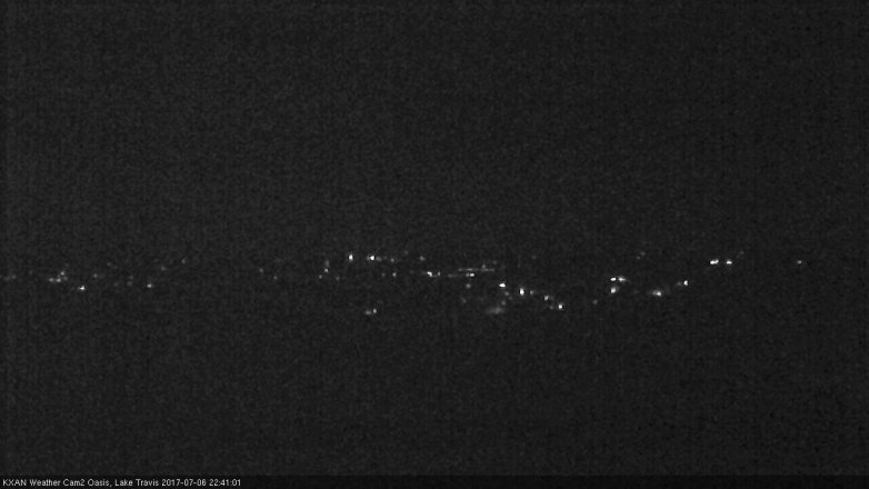 Lake Travis webcam, July 6, 2017 10:00 PM CT