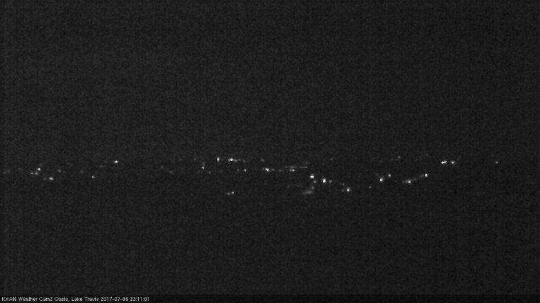 Lake Travis webcam, July 6, 2017 10:30 PM CT