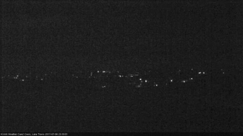 Lake Travis webcam, July 6, 2017 10:45 PM CT