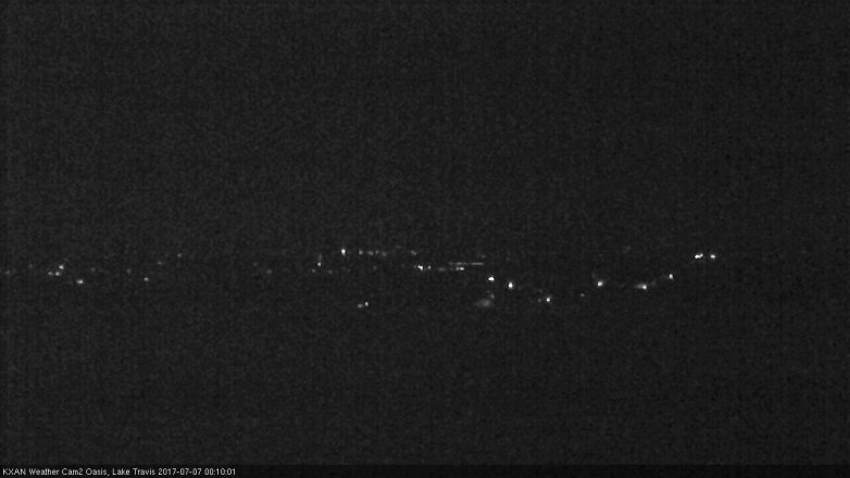 Lake Travis webcam, July 6, 2017 11:15 PM CT