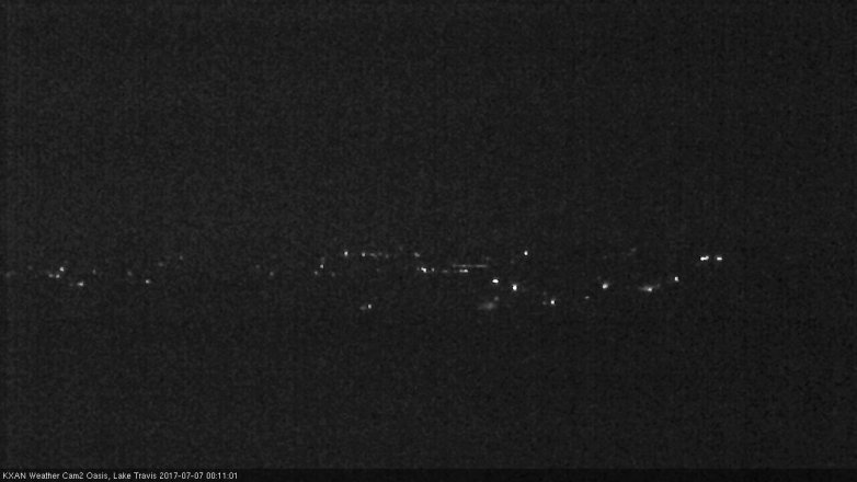 Lake Travis webcam, July 6, 2017 11:25 PM CT
