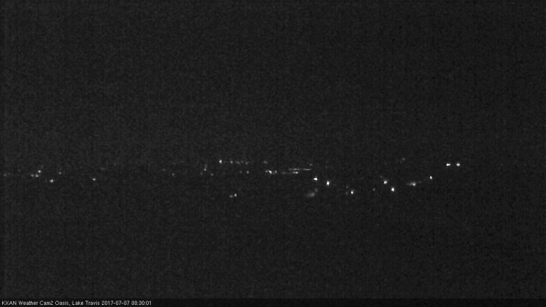 Lake Travis webcam, July 6, 2017 11:50 PM CT