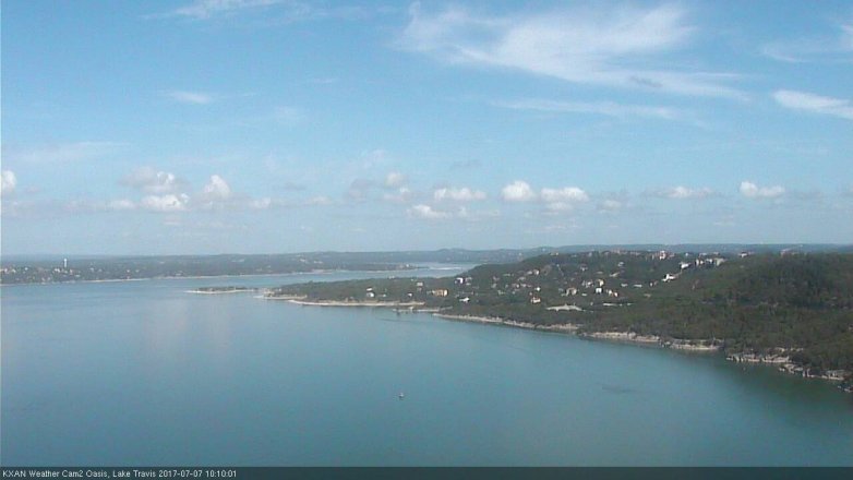 Lake Travis webcam, July 7, 2017 9:35 AM CT