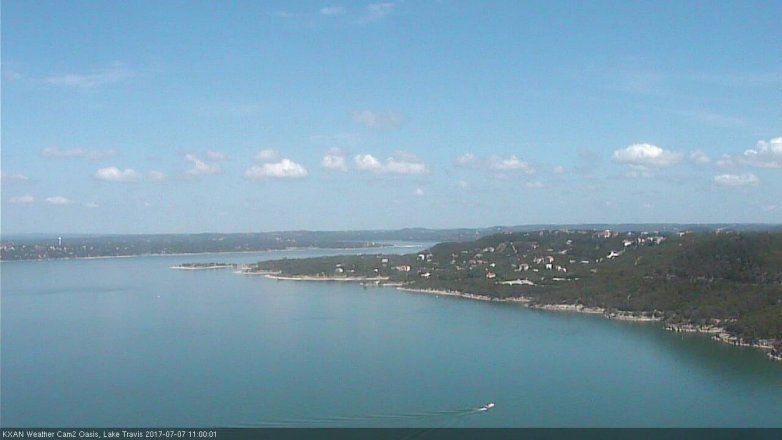 Lake Travis webcam, July 7, 2017 10:05 AM CT