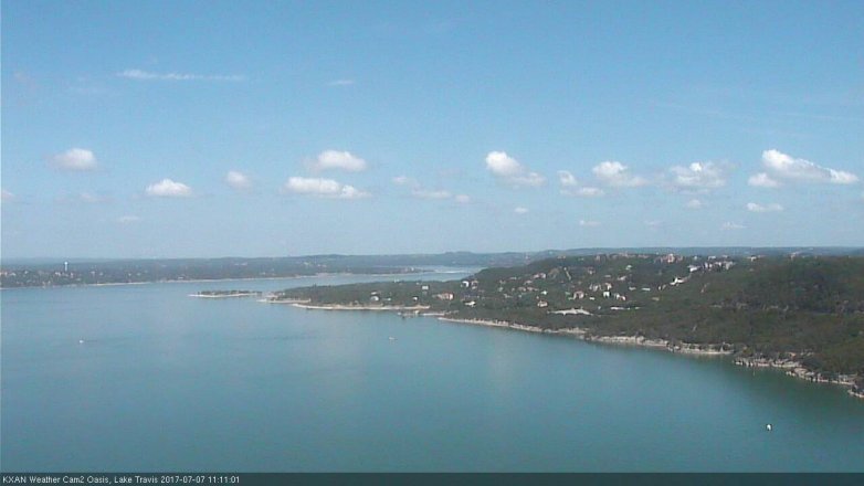 Lake Travis webcam, July 7, 2017 10:15 AM CT
